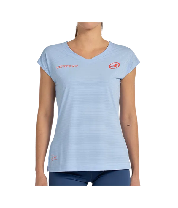 Camiseta Bullpadel Delfi Azul Celeste Mujer