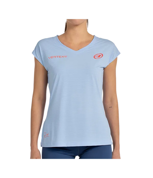 Camiseta Bullpadel Delfi Azul Celeste Mujer