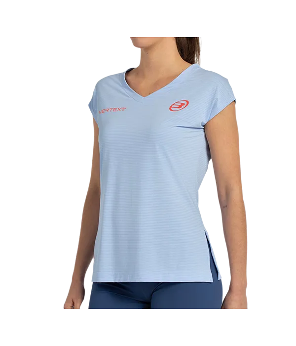 Camiseta Bullpadel Delfi Azul Celeste Mujer