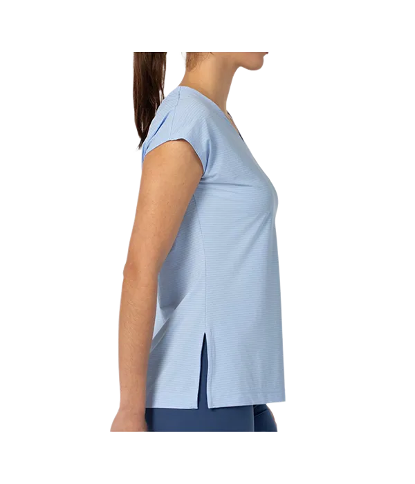 Camiseta Bullpadel Delfi Azul Celeste Mujer
