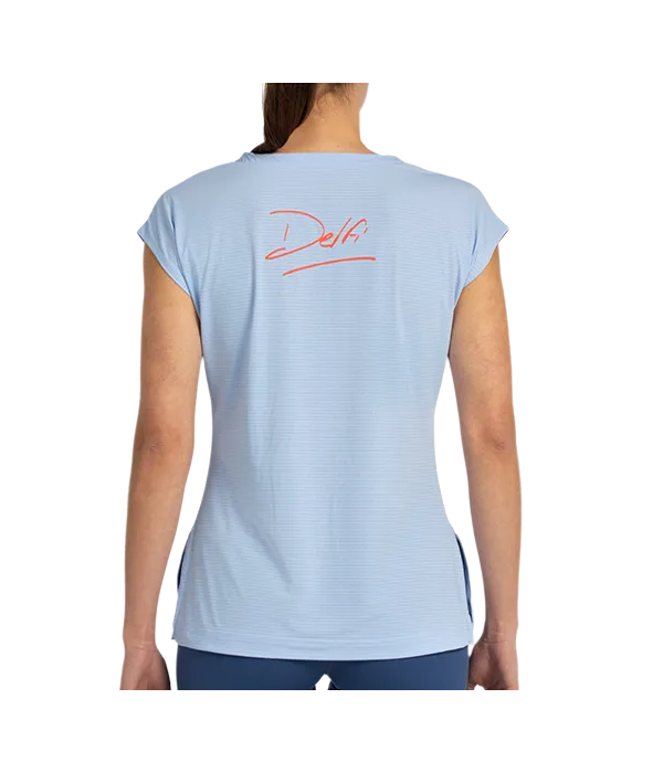 Camiseta Bullpadel Delfi Azul Celeste Mujer