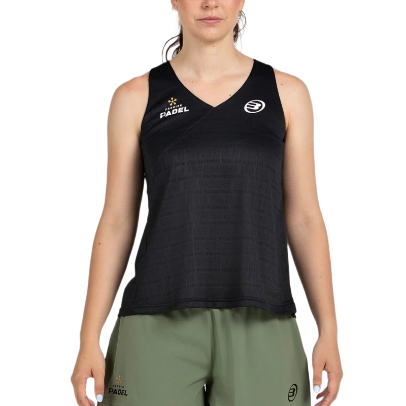 Camiseta Bullpadel Piura Negro Mujer 2026