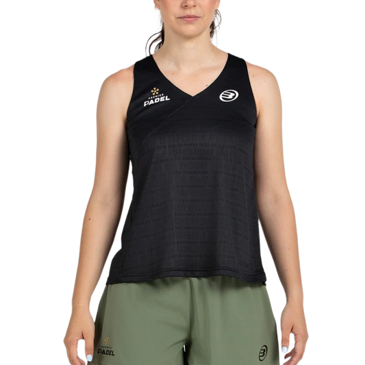 Camiseta Bullpadel Piura Negro Mujer 2026