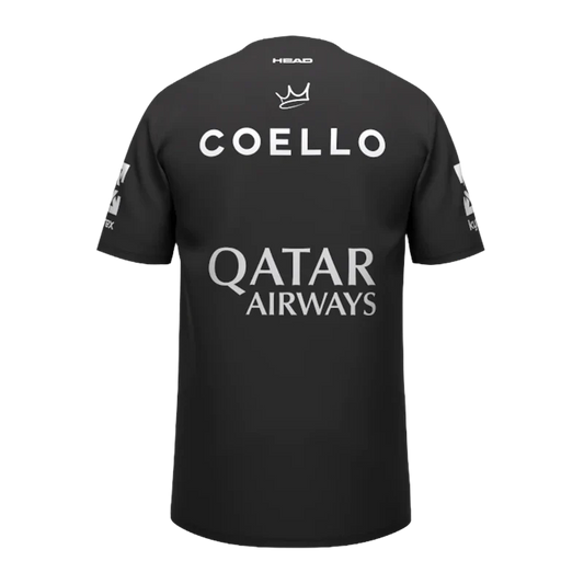 Camiseta Head Arturo Coello Negro 2026