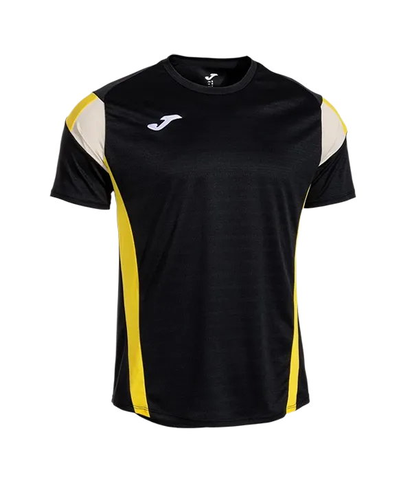 Camiseta Joma Montreal Negro/Amarillo/Blanco 2025