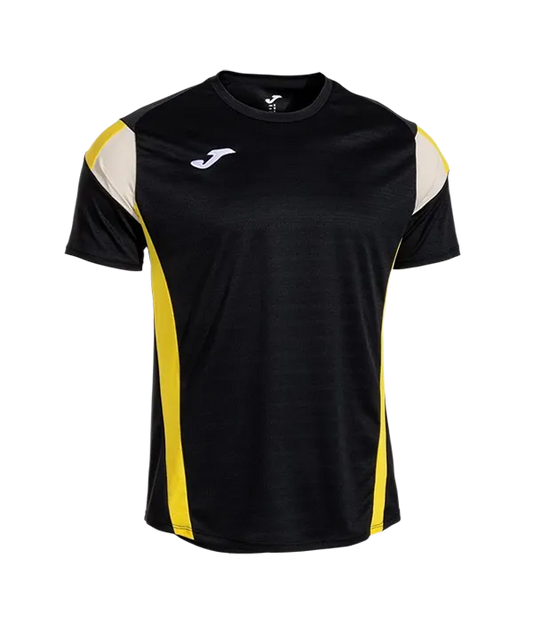 Camiseta Joma Montreal Negro/Amarillo/Blanco 2025