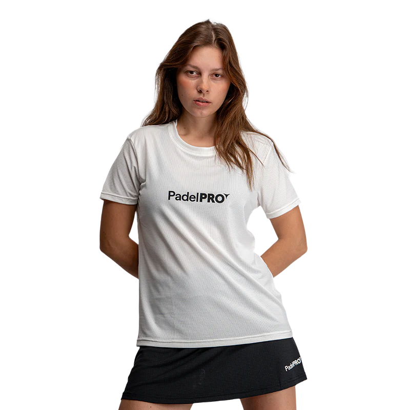 Camiseta Pro Basic Mujer PadelPRO Blanca
