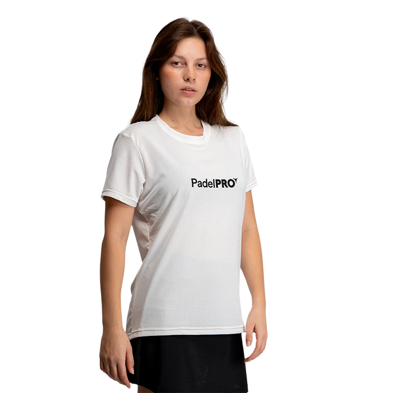 Camiseta Pro Basic Mujer PadelPRO Blanca