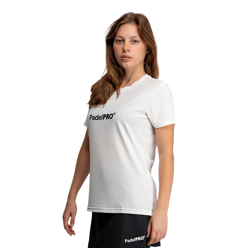 Camiseta Pro Basic Mujer PadelPRO Blanca