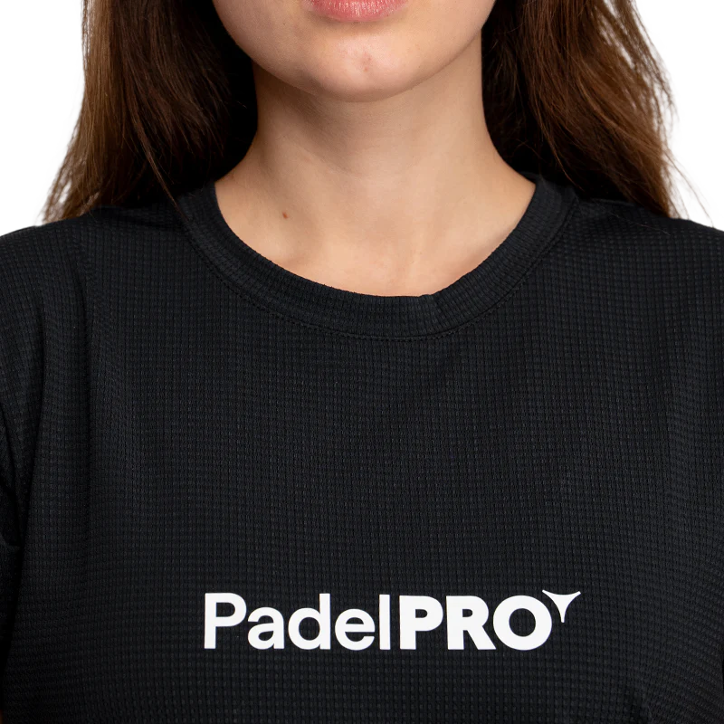 Camiseta Pro Basic Mujer PadelPRO Negra