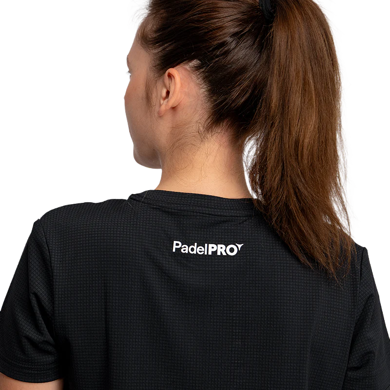 Camiseta Pro Basic Mujer PadelPRO Negra