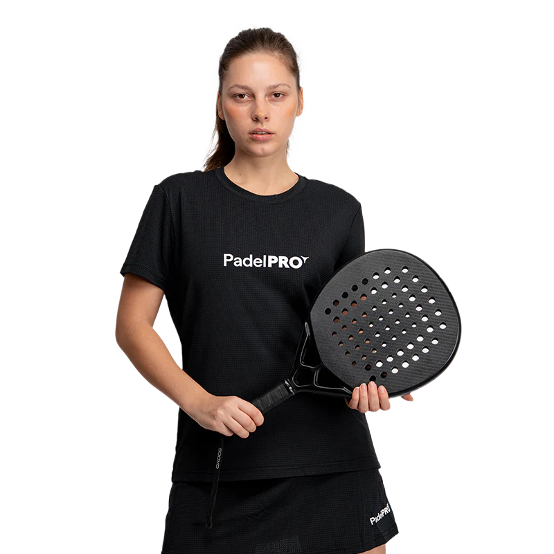 Camiseta Pro Basic Mujer PadelPRO Negra