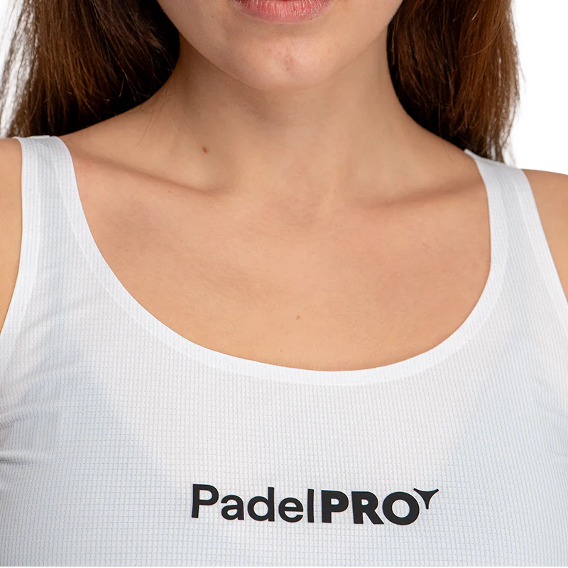Camiseta Tank-Top Pro Elite PadelPRO Mujer Blanco