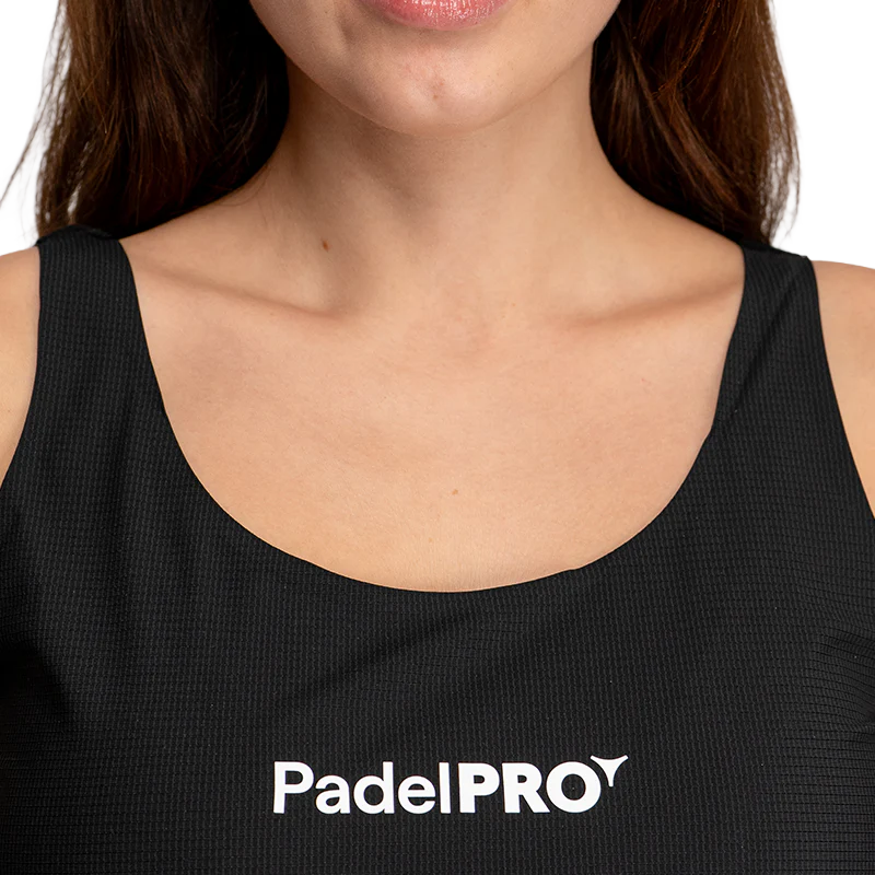 Camiseta Tank-Top Pro Elite PadelPRO Mujer Negro