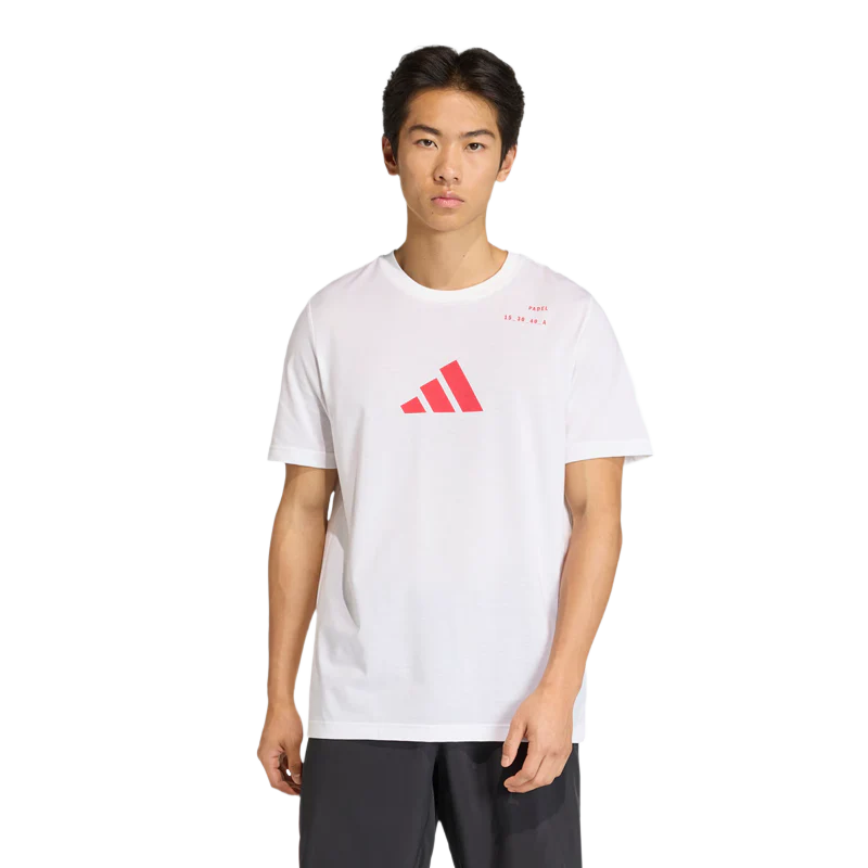 Camiseta Adidas Padel Cat G T Blanca/Roja
