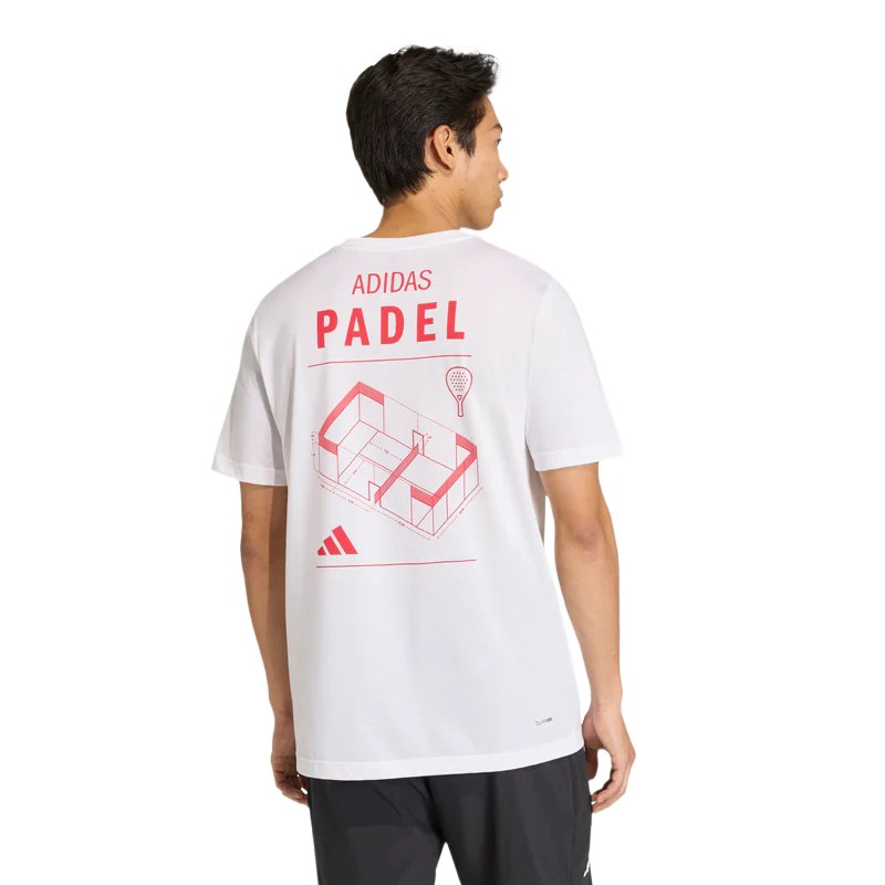 Camiseta Adidas Padel Cat G T Blanca/Roja