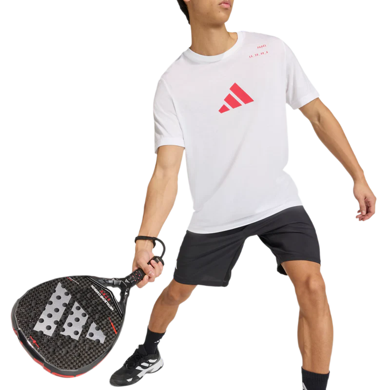 Camiseta Adidas Padel Cat G T Blanca/Roja