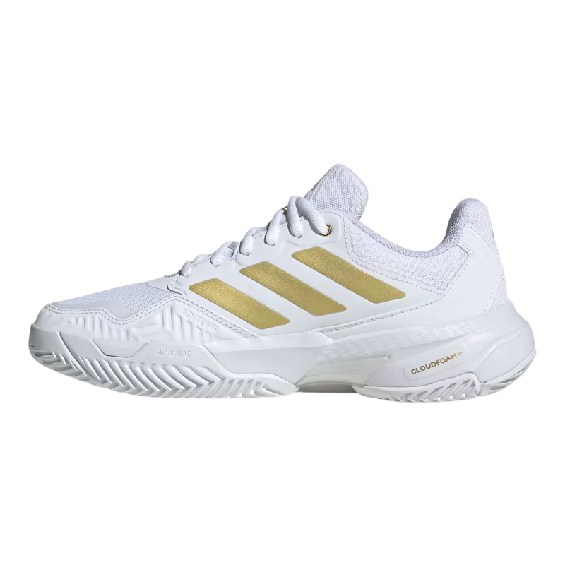 Zapatillas Adidas CourtJam Control 3 Mujer Blanco/Dorado 2026