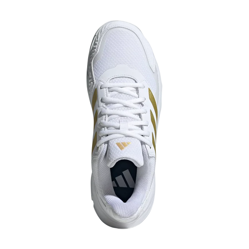Zapatillas Adidas CourtJam Control 3 Mujer Blanco/Dorado 2026