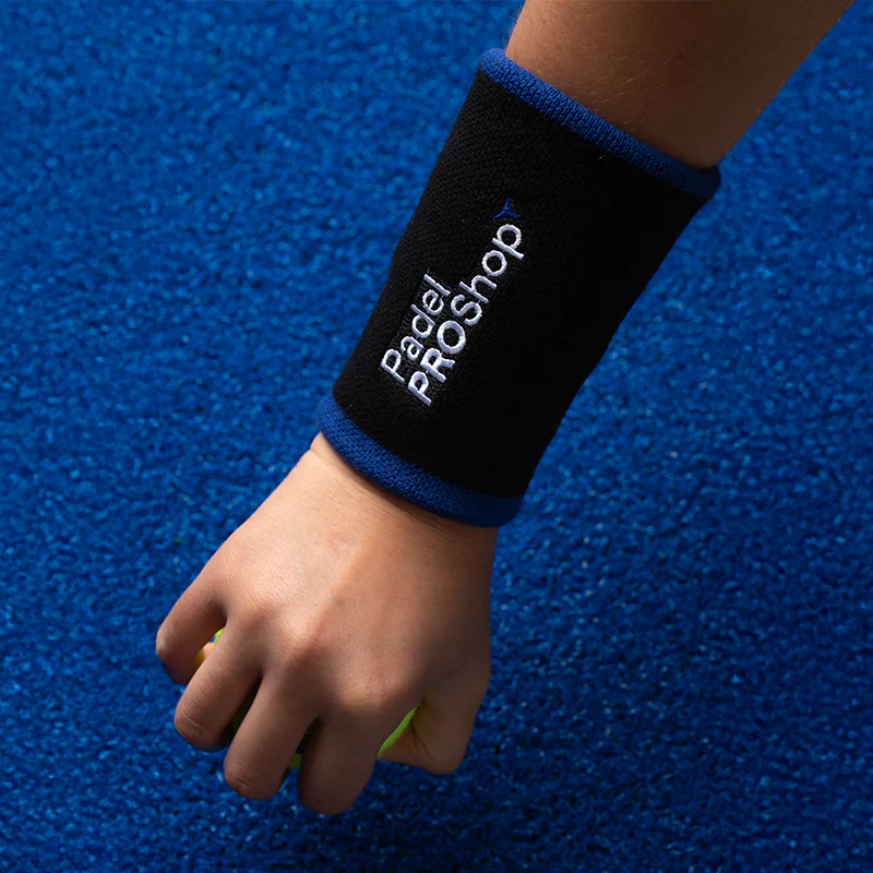 Muñequera Larga PadelPROShop Negro/Azul