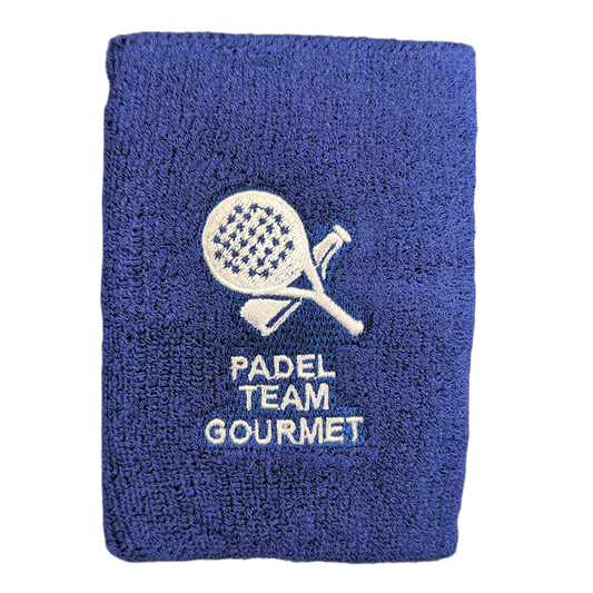 Muñequera Larga Padel Team Gourmet Azul Marino
