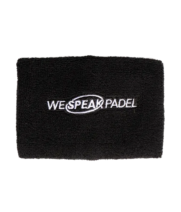 Muñequera Larga We Speak Padel Negra