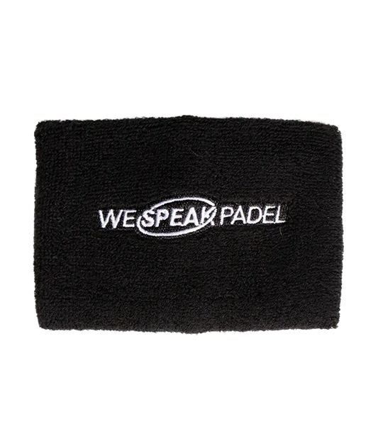 Muñequera Larga We Speak Padel Negra