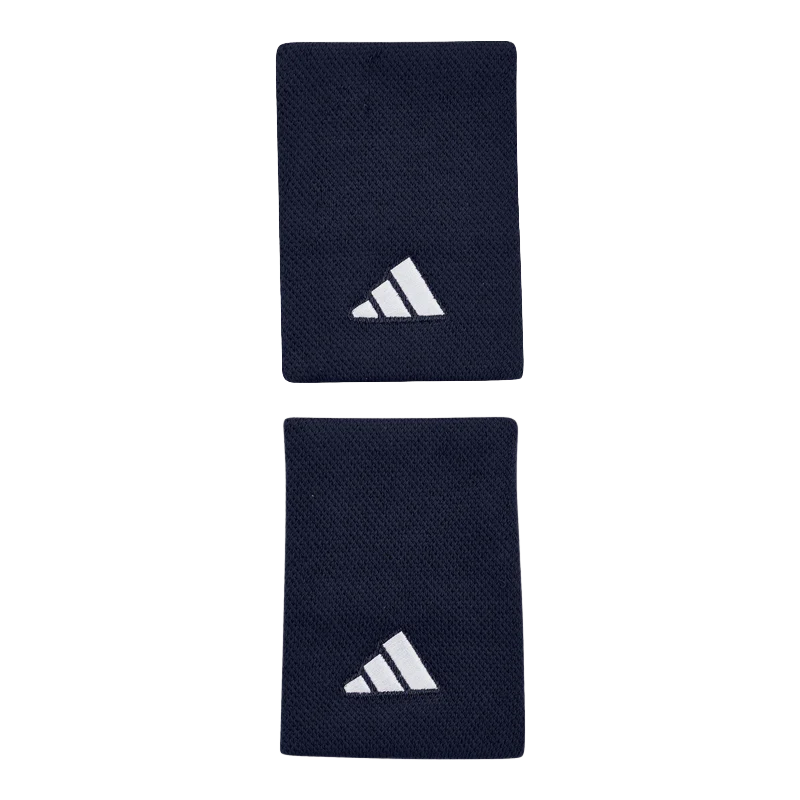 Muñequeras Adidas Largas Azul Marino Logo Grande