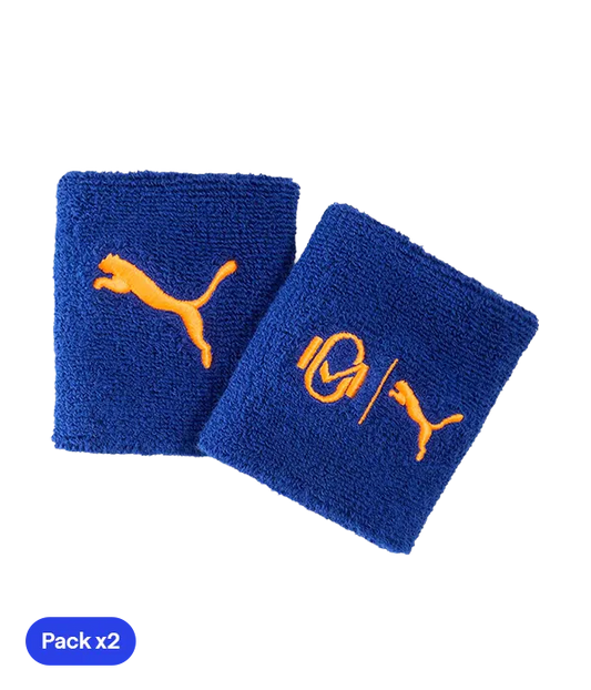Muñequeras Cortas Puma Azul Oscuro 2025 Momo González (Pack x2)