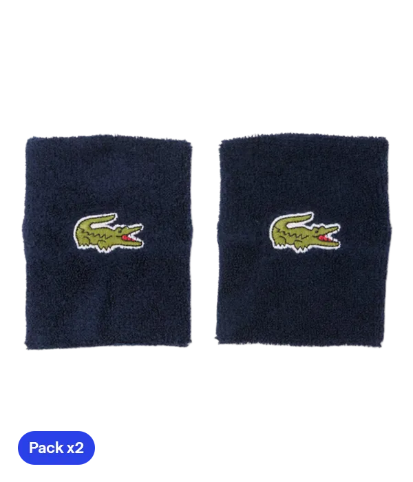 Muñequeras Lacoste Azul Marino (Pack x2)