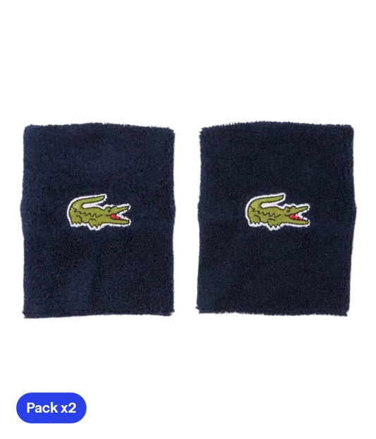 Muñequeras Lacoste Azul Marino (Pack x2)