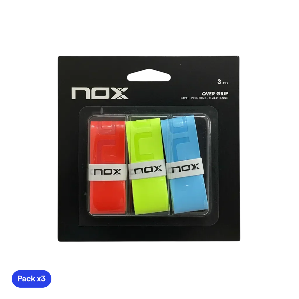 Overgrips NOX Pro Liso Rojo/Verde/Azul (Pack x3)