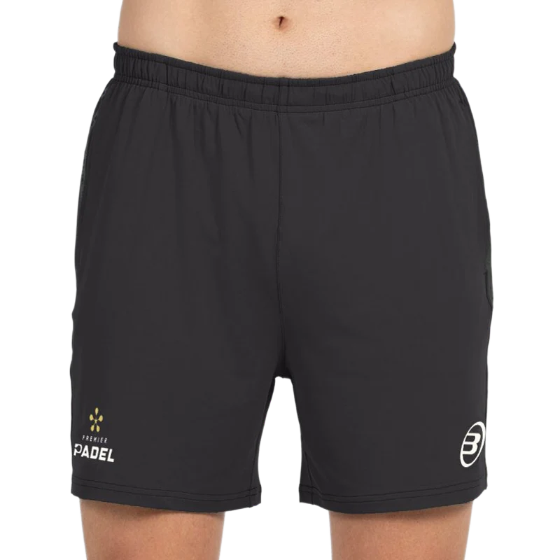 Pantalón Corto Bullpadel Preux Premier Padel Negro 2026