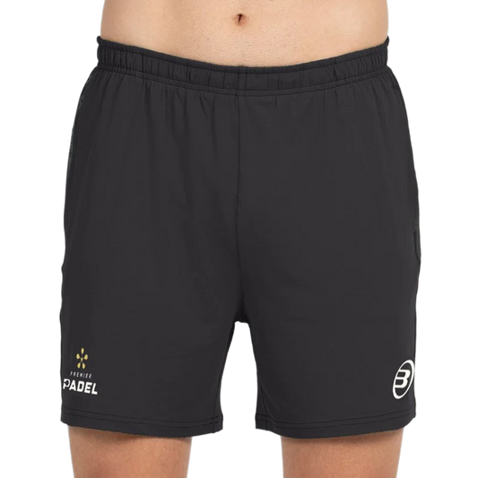 Pantalón Corto Bullpadel Preux Premier Padel Negro 2026