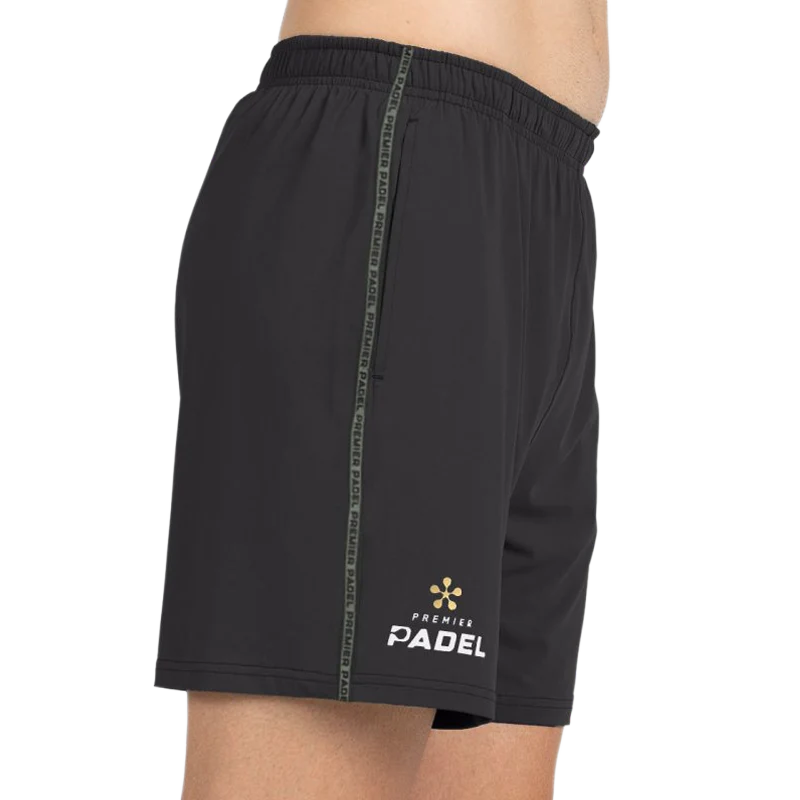 Pantalón Corto Bullpadel Preux Premier Padel Negro 2026
