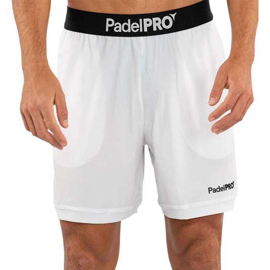 Pantalón Corto Pro Elite PadelPRO Blanco
