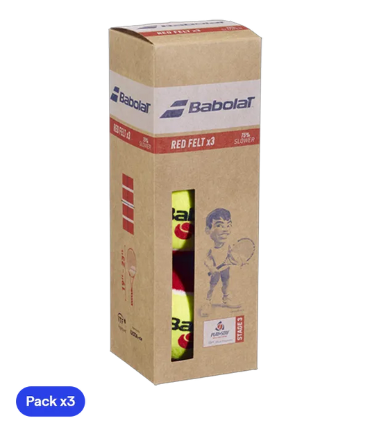 Pelotas Babolat Stage 3 Red Felt Minitenis