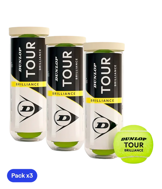 Pelotas Dunlop Tour Brilliance Tenis (Pack x3)