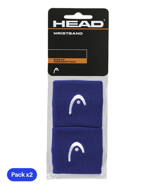 Muñequeras Cortas Head Azul (Pack x2)