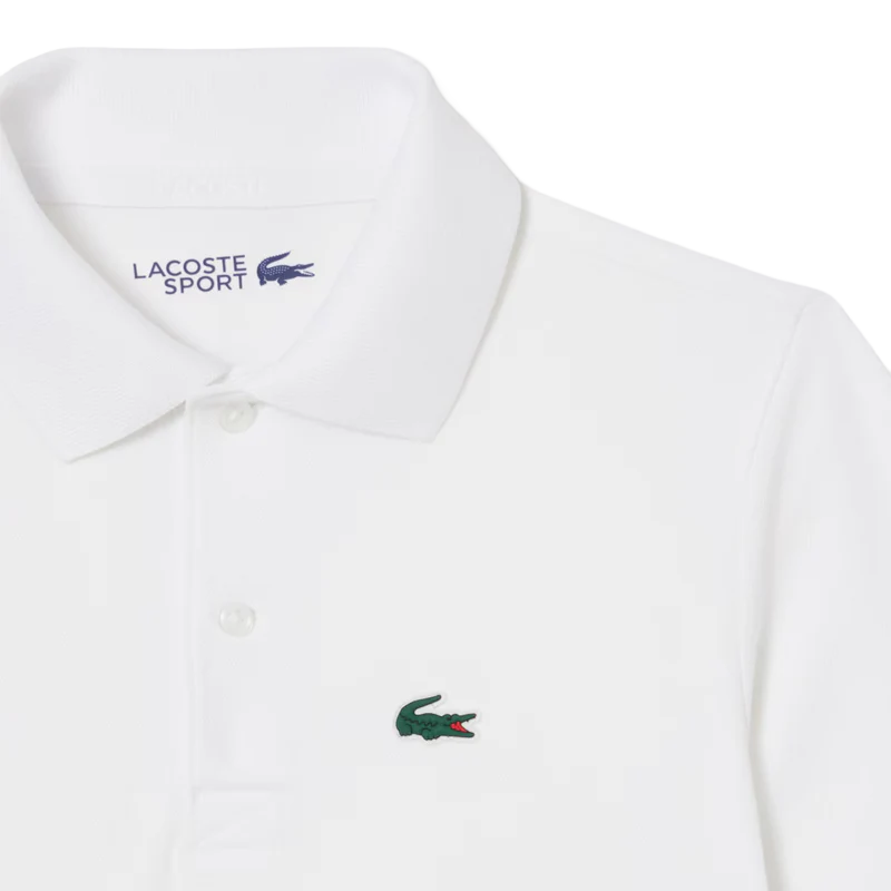 Polo Lacoste Ultra Dry Blanco Junior