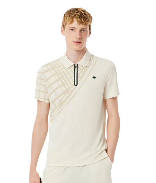Polo Lacoste Ultra Dry Blanco Roto 2025