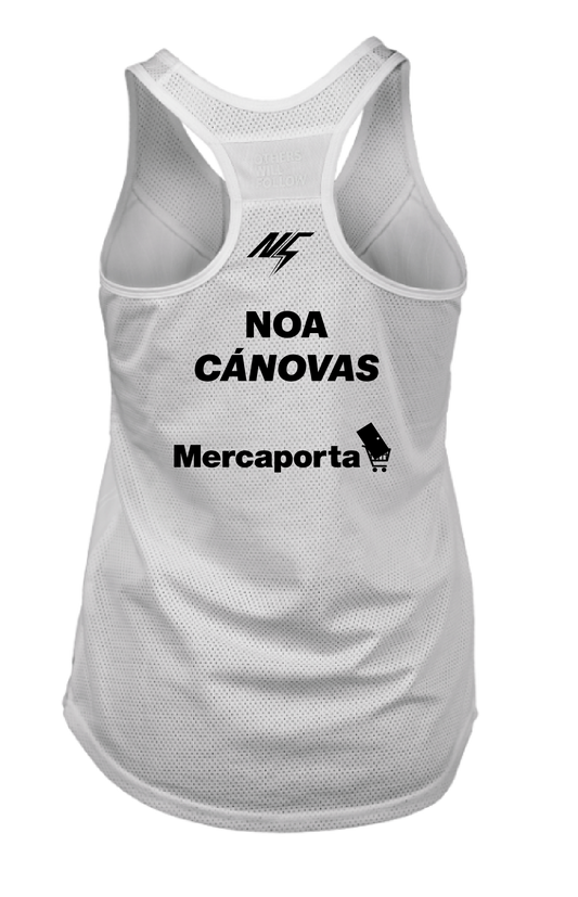 Camiseta Tirantes Oxdog Tiebreak Mujer Blanco Noa Cánovas