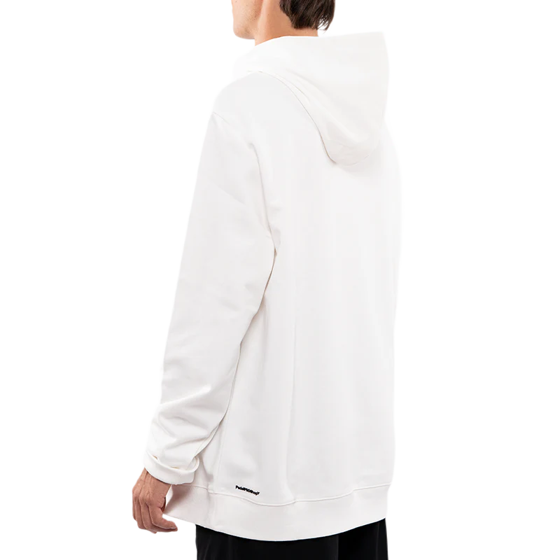 Sudadera PadelPROShop Blanca Logo Negro 2025