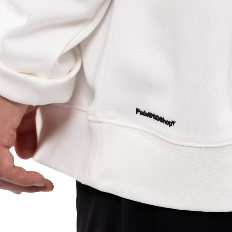Sudadera PadelPROShop Blanca Logo Negro 2025