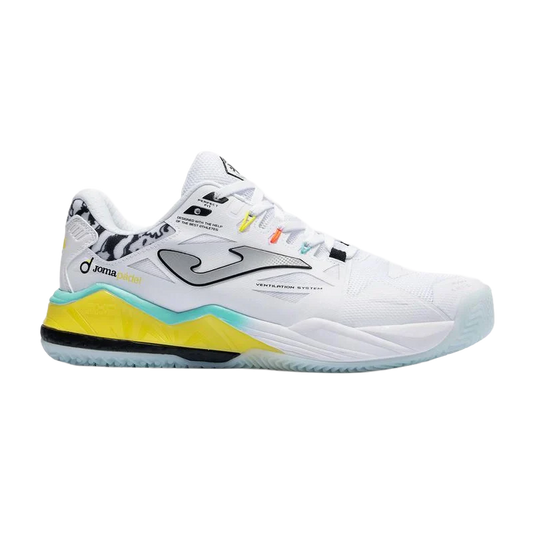Zapatillas Joma Top Spin 2602OM Blanco/Amarillo 2026