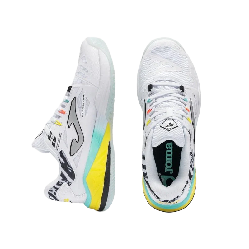 Zapatillas Joma Top Spin 2602OM Blanco/Amarillo 2026