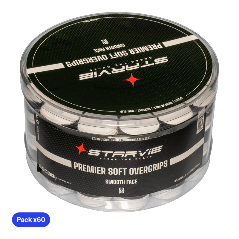 Tambor Overgrips Starvie Tacky Touch Smooth Blanco (x60)