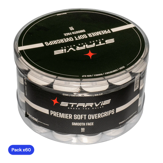 Tambor Overgrips Starvie Tacky Touch Smooth Blanco (x60)