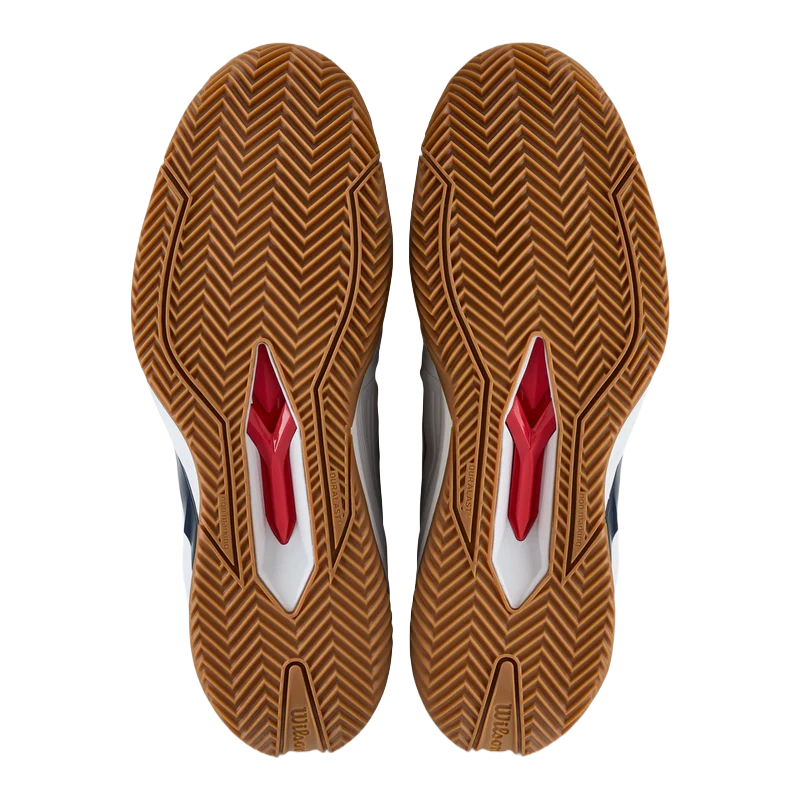 Zapatillas Wilson Rush Pro 4.5 Clay RG White/Navy Blazer/Gum 2025