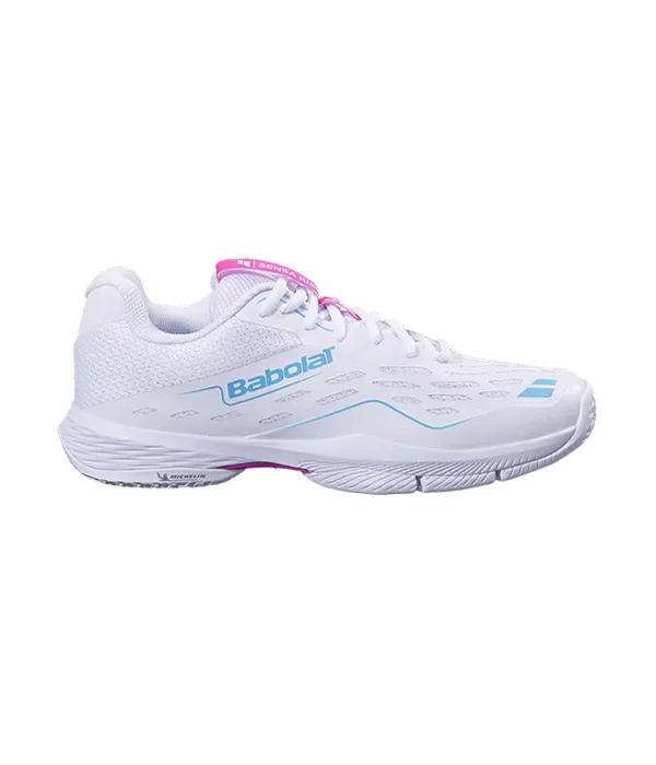 Zapatillas Babolat Sensa Rise Mujer White/Rhodamine Red 2025